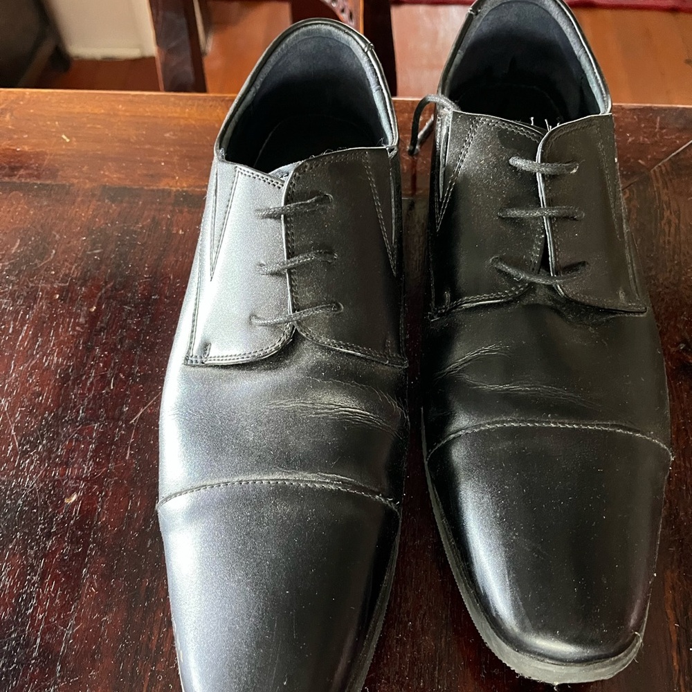 Classic Black Leather Dress Shoes